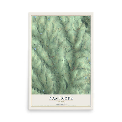 Nanticoke, New York map print, 12" x 18" Archival Matte Print mockup
