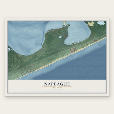Napeague, New York map print, the full design