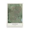 Nesconset, New York map print, 12" x 18" Archival Matte Print mockup