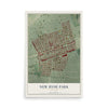 New Hyde Park, New York map print, 12" x 18" Archival Matte Print mockup