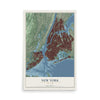 Map of New York, New York, 12 x 18 inch unframed archival matte print