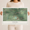 Niagara, New York map print, 12" x 18" Archival Matte Print mockup