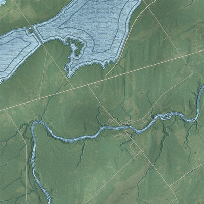 Close-up 1 of the Norfolk, New York map artwork