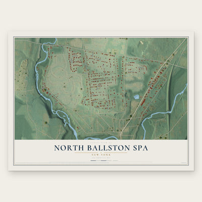 North Ballston Spa, New York map print, the full design