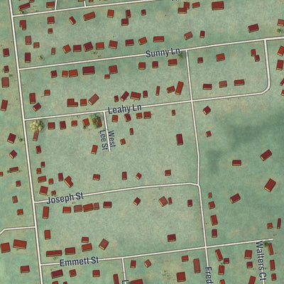 Close-up of the map of North Ballston Spa, New York print showing street and building detail