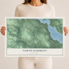 North Harmony, New York map print, 12" x 18" Archival Matte Print mockup