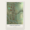 North Hornell, New York map print, the full design