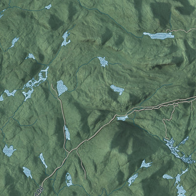Close-up 1 of the North Hudson, New York map artwork