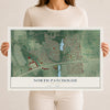 North Patchogue, New York map print, 12" x 18" Archival Matte Print mockup