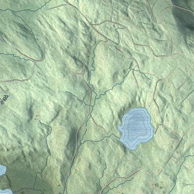 Close-up of the map of North Salem, New York print showing street and building detail