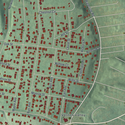 Close-up 2 of the Northport, New York map artwork