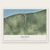 Olcott, New York map print, the full design