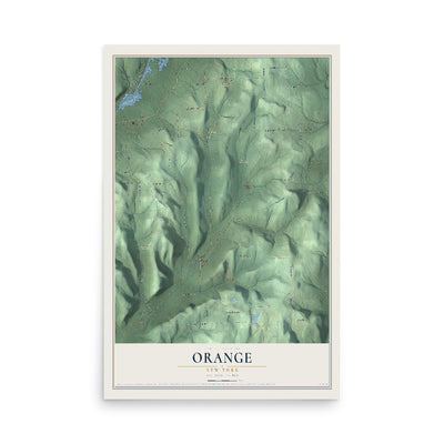 Orange, New York map print, 12" x 18" Archival Matte Print mockup
