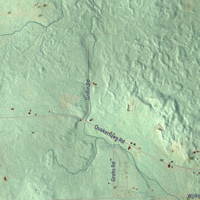 Close-up 1 of the Orangeville, New York map artwork