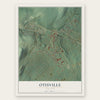 Otisville, New York map print, the full design