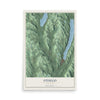 Otsego, New York map print, 12" x 18" Archival Matte Print mockup