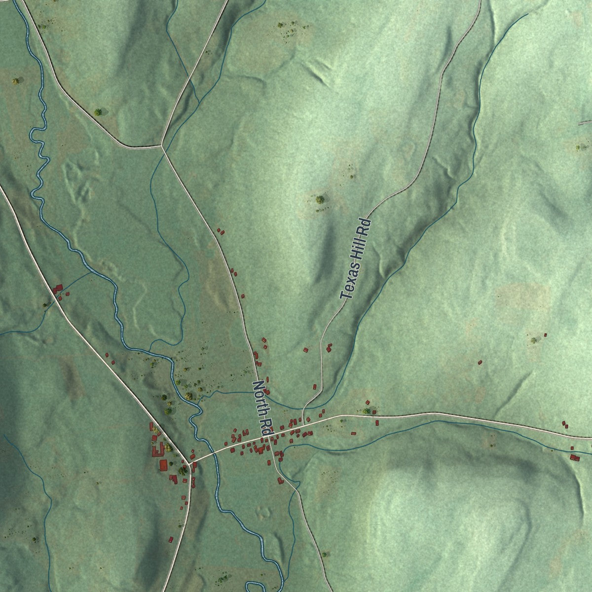 Close-up 1 of the Otselic, New York map artwork