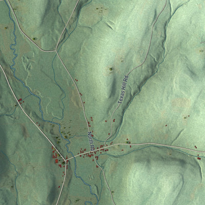 Close-up 1 of the Otselic, New York map artwork