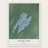 Otter Lake, New York map print, the full design