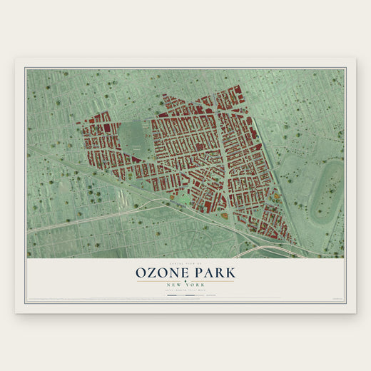 Ozone Park, New York map print, the full design