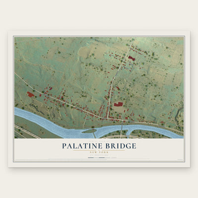 Palatine Bridge, New York map print, the full design