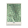 Paris, New York map print, 12" x 18" Archival Matte Print mockup