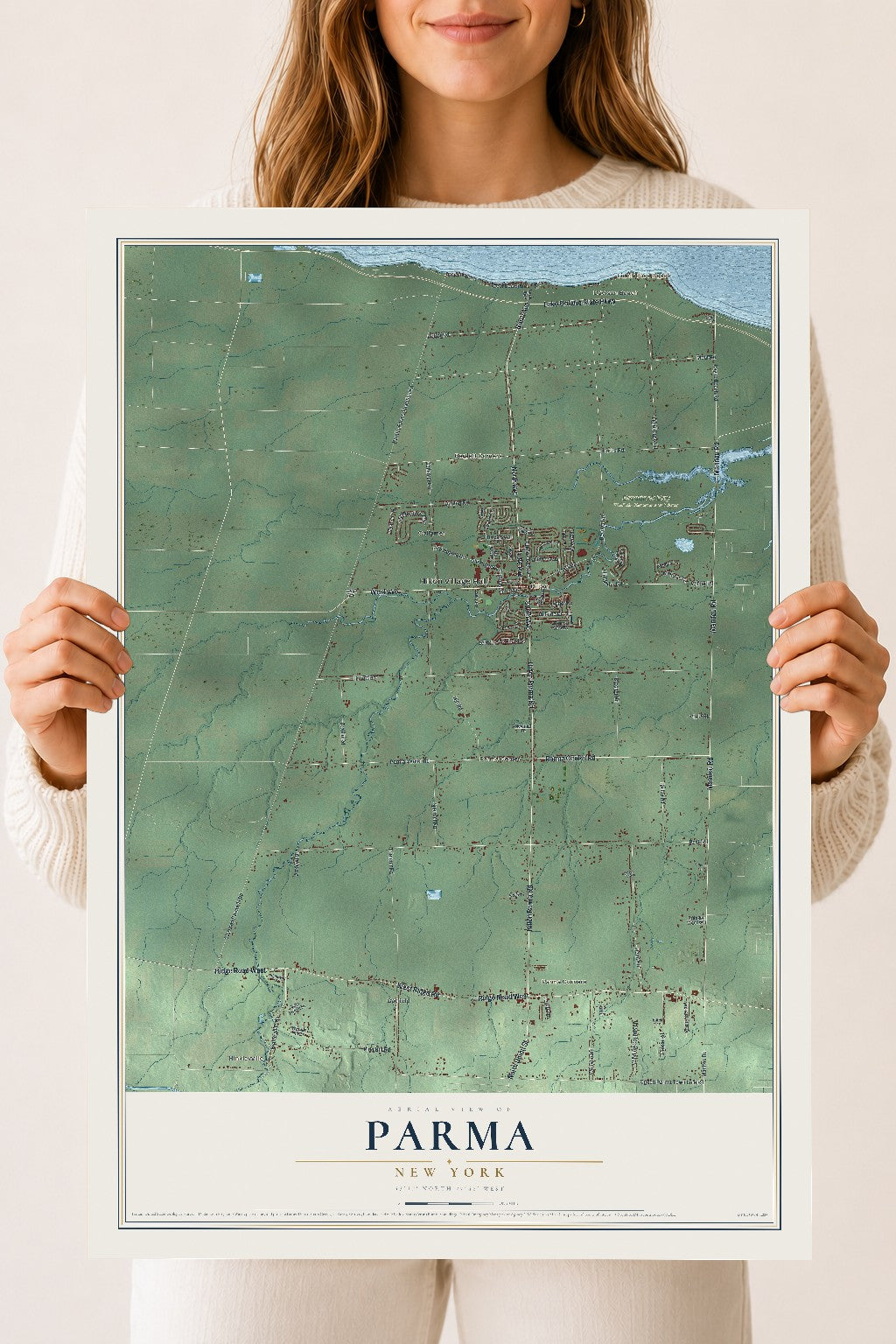 Parma, New York map print, 18" x 24" Archival Matte Print mockup