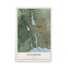 Patchogue, New York map print, 12" x 18" Archival Matte Print mockup