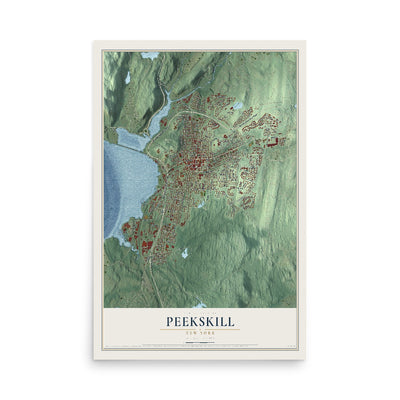 Peekskill, New York map print, 12" x 18" Archival Matte Print mockup