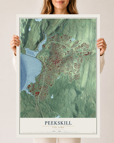 Peekskill, New York map print, 24" x 36" Archival Matte Print mockup