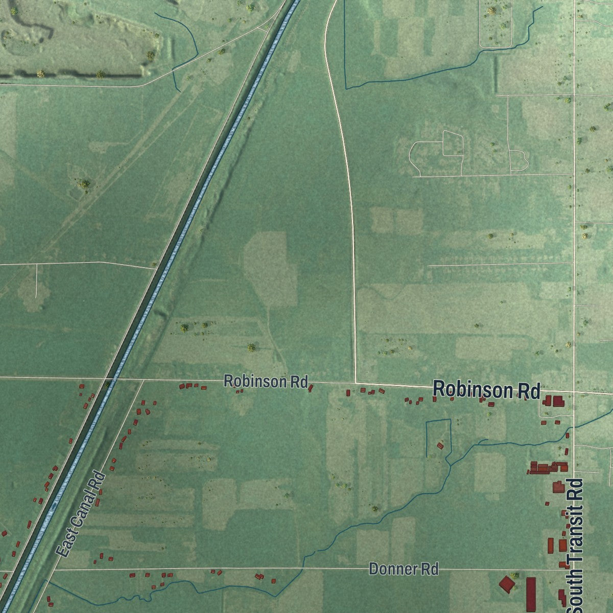 Close-up 1 of the Pendleton, New York map artwork