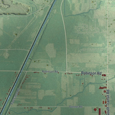 Close-up 1 of the Pendleton, New York map artwork