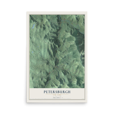 Map of Petersburgh, New York, 12 x 18 inch unframed archival matte print