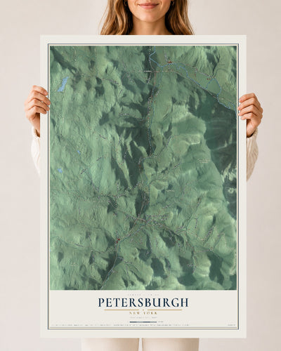 Map of Petersburgh, New York, 24 x 36 inch unframed archival matte print