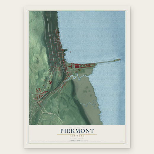 Piermont, New York map print, the full design
