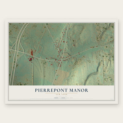 Pierrepont Manor, New York map print, the full design