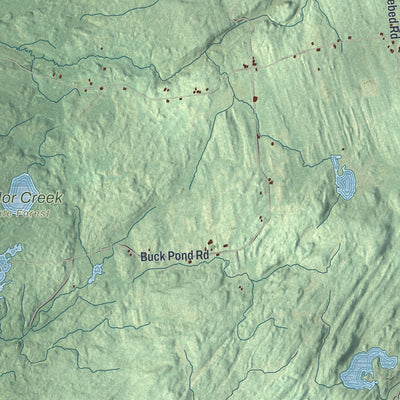 Close-up 1 of the Pierrepont, New York map artwork