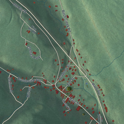 Close-up 1 of the Pine Hill, New York map artwork