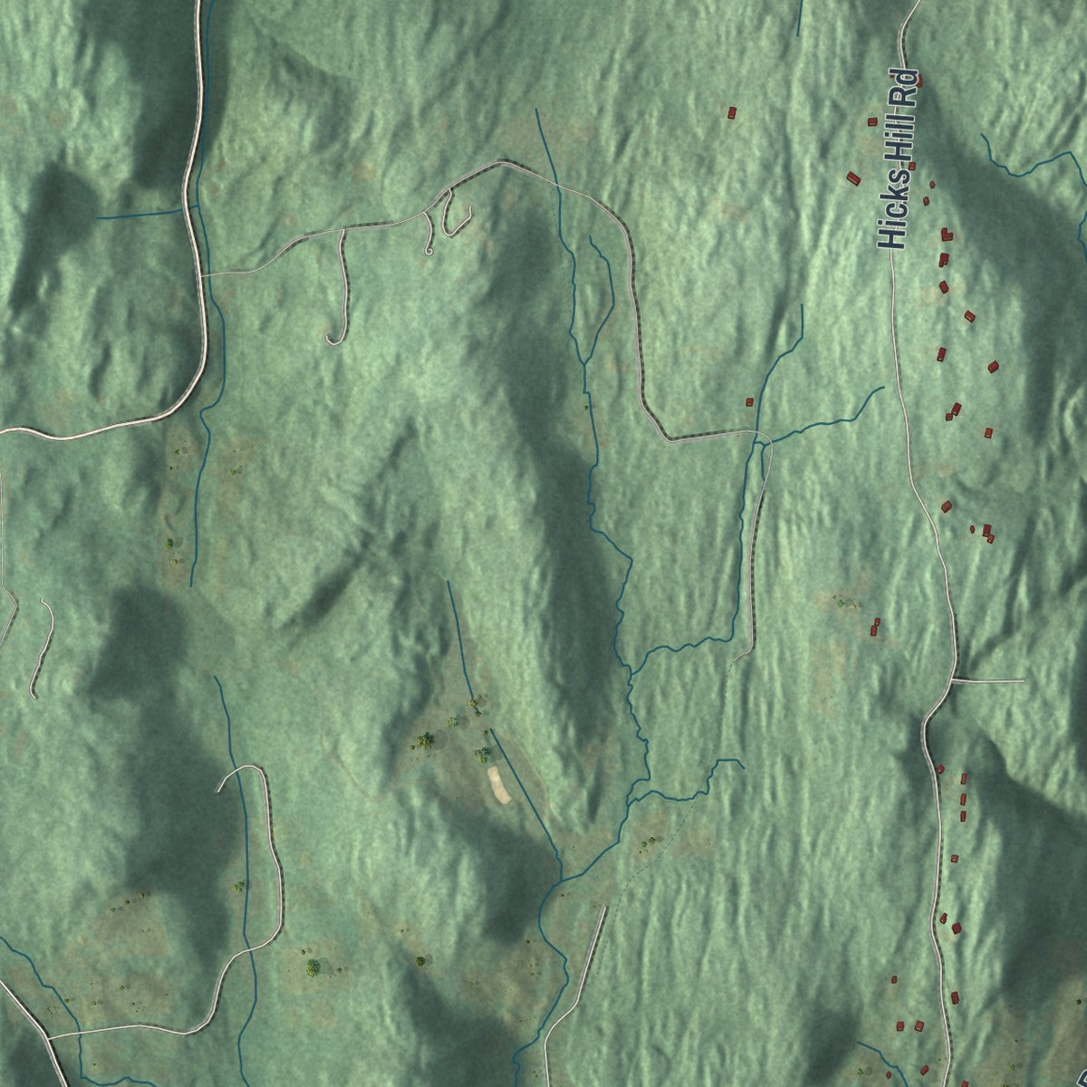 Close-up 1 of the Pine Plains, New York map artwork