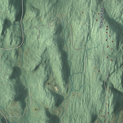 Close-up 1 of the Pine Plains, New York map artwork