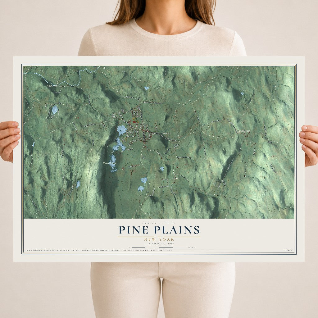 Pine Plains, New York map print, 18" x 24" Archival Matte Print mockup