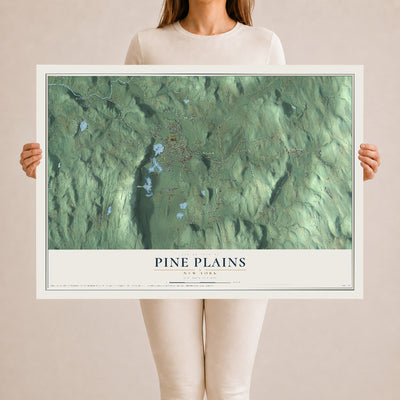 Pine Plains, New York map print, 24" x 36" Archival Matte Print mockup