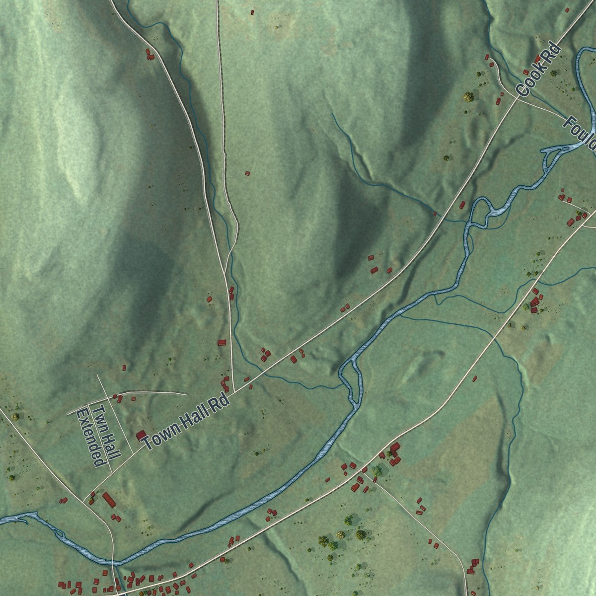 Close-up 1 of the Pitcher, New York map artwork