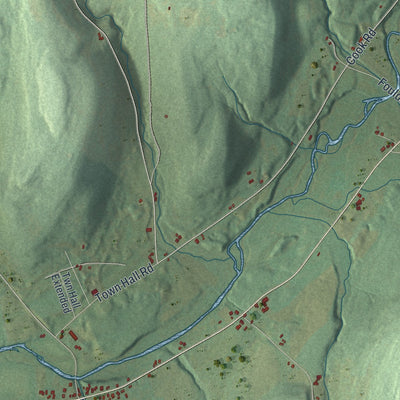 Close-up 1 of the Pitcher, New York map artwork