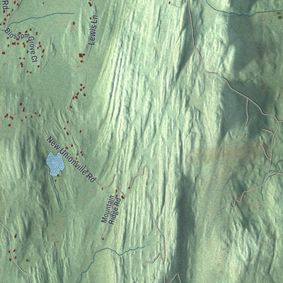 Close-up 1 of the Plattekill, New York map artwork