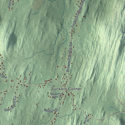 Close-up 2 of the Plattekill, New York map artwork