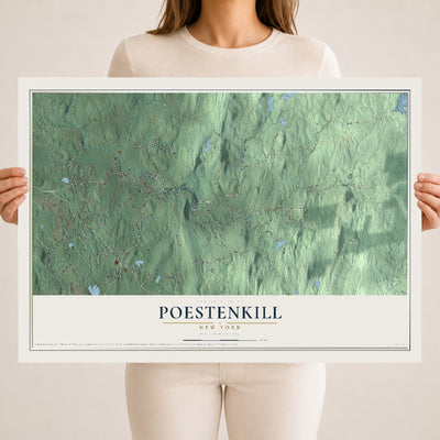 Poestenkill, New York map print, 18" x 24" Archival Matte Print mockup