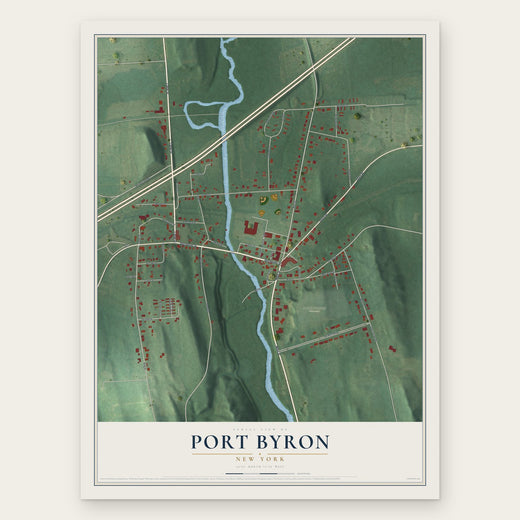 Port Byron, New York map print, the full design