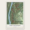 Port Dickinson, New York map print, the full design