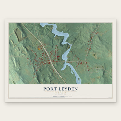 Port Leyden, New York map print, the full design